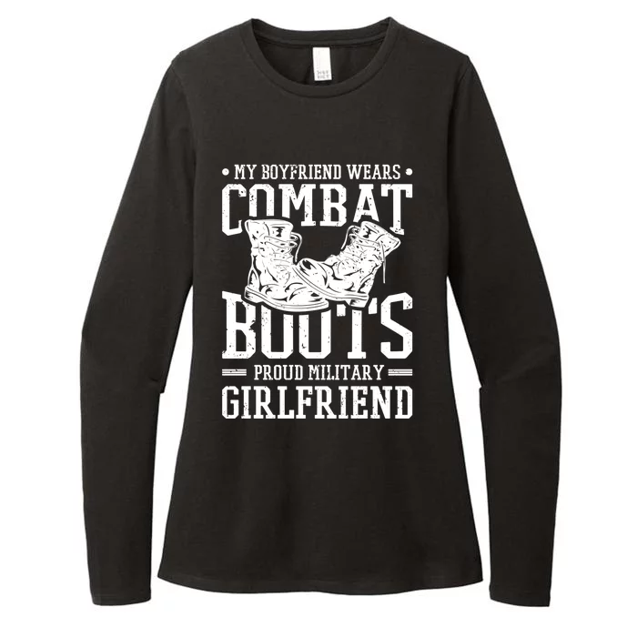 Military Wears Combat Boots Proud Army Friend Gift Womens CVC Long Sleeve Shirt