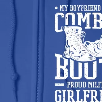 Military Wears Combat Boots Proud Army Friend Gift Full Zip Hoodie