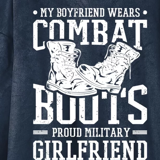 Military Wears Combat Boots Proud Army Friend Gift Hooded Wearable Blanket