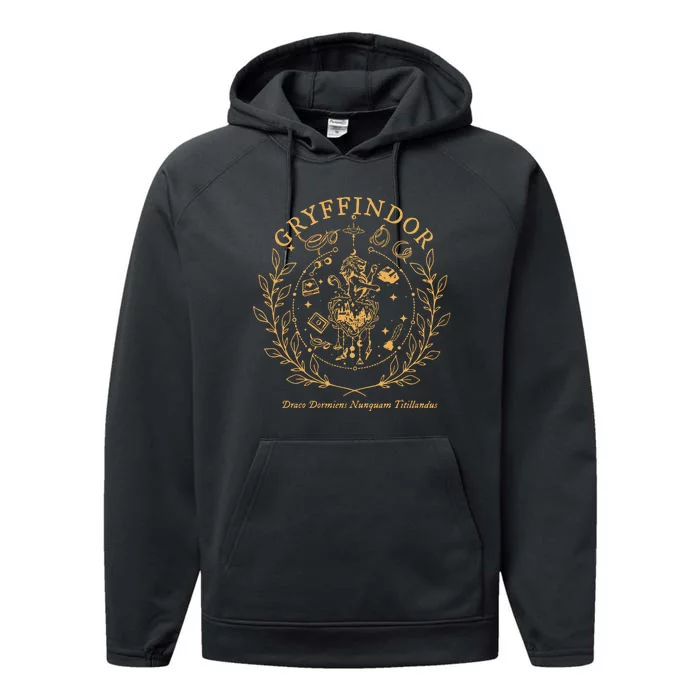 Magical Wizard Castle House Performance Fleece Hoodie