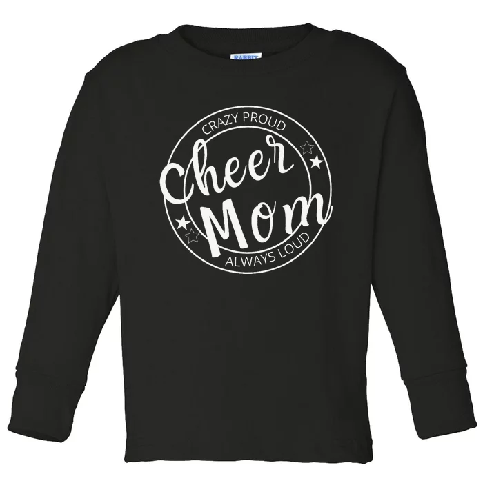 Mom Wo Cheer Mom Mother's day Funny Mom Toddler Long Sleeve Shirt