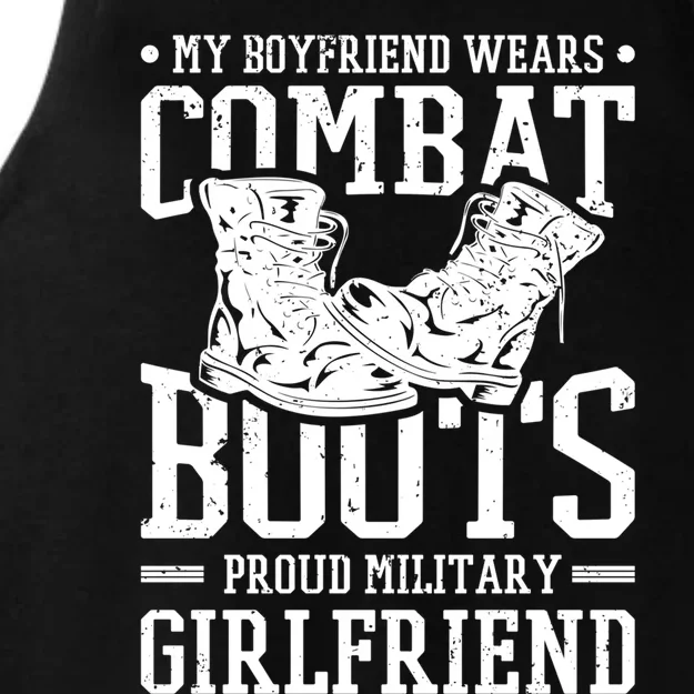 Military Wears Combat Boots Proud Army Friend Gift Ladies Tri-Blend Wicking Tank