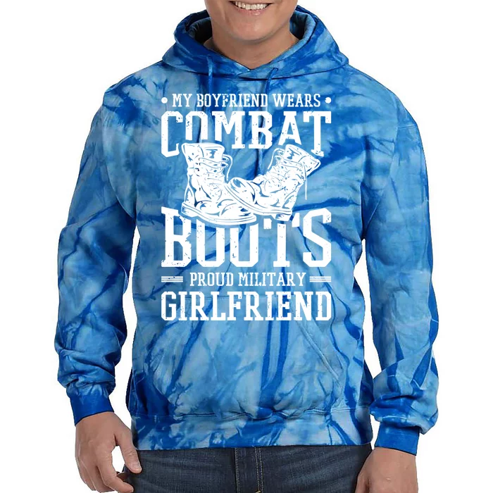 Military Wears Combat Boots Proud Army Friend Gift Tie Dye Hoodie