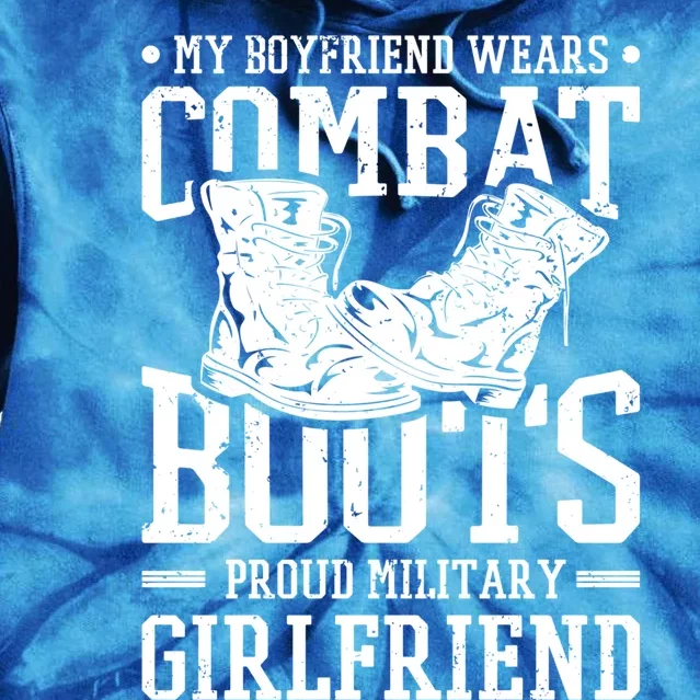 Military Wears Combat Boots Proud Army Friend Gift Tie Dye Hoodie