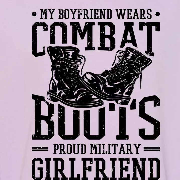 Military Wears Combat Boots Proud Army Friend Gift Garment-Dyed Sweatshirt