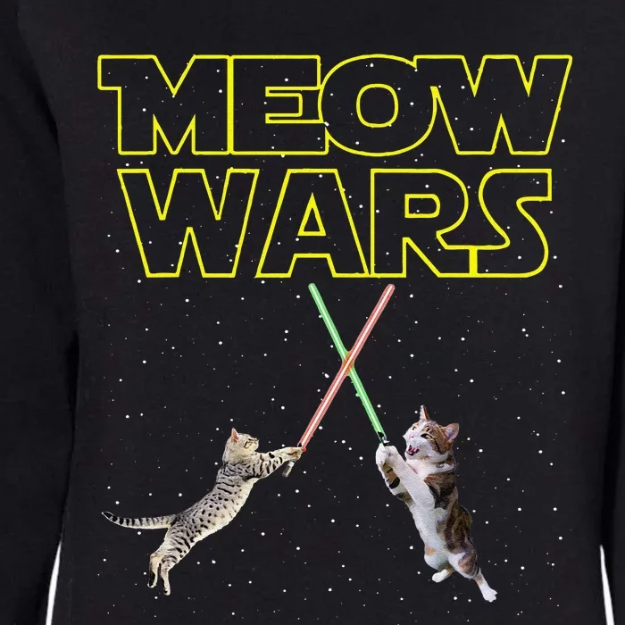 Meow Wars Cat Funny Gifts For Cats Loverss Womens California Wash Sweatshirt