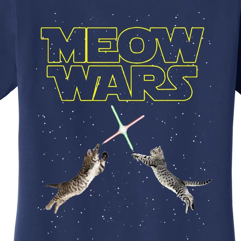 Meow Wars Cat Wars Funny Cat Cat Lover Women's T-Shirt