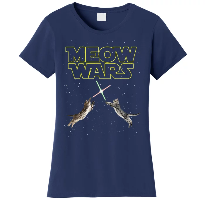 Meow Wars Cat Wars Funny Cat Cat Lover Women's T-Shirt