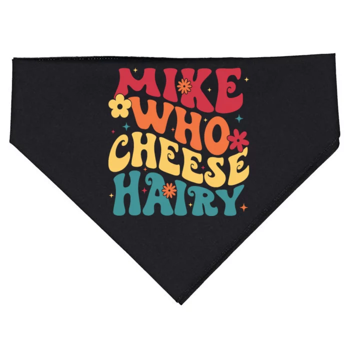 Mike Who Cheese Hairy Funny Aduls Saying USA-Made Doggie Bandana