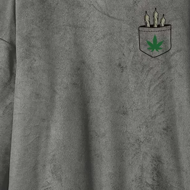 Marijuana Weed Cannabis Leaf Joint Hooded Wearable Blanket