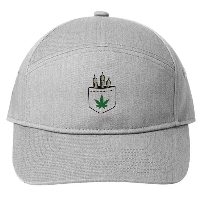 Marijuana Weed Cannabis Leaf Joint 7-Panel Snapback Hat