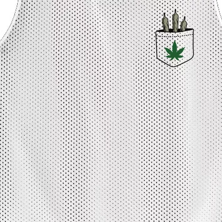 Marijuana Weed Cannabis Leaf Joint Mesh Reversible Basketball Jersey Tank