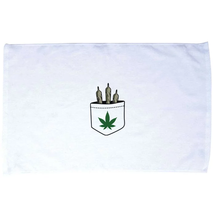 Marijuana Weed Cannabis Leaf Joint Microfiber Hand Towel