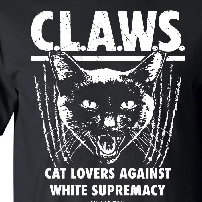 Majorhightide Wearing Claws Cat Lovers Against White Supremacy Tall T-Shirt