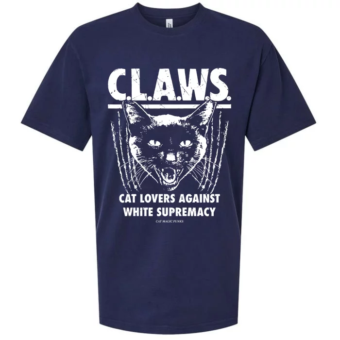 Majorhightide Wearing Claws Cat Lovers Against White Supremacy Sueded Cloud Jersey T-Shirt