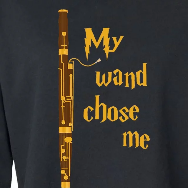 My Wand Chose Me Bassoon Player Bassoonist Musician Cropped Pullover Crew