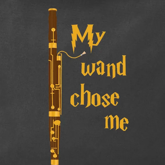 My Wand Chose Me Bassoon Player Bassoonist Musician Zip Tote Bag