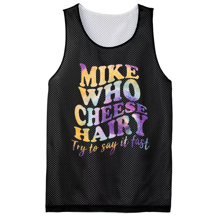 Mike who cheese hairy funny memeadultsocial media joke Mesh Reversible Basketball Jersey Tank