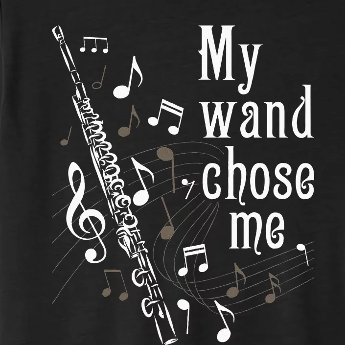 My Wand Chose Me Flute Player Flutist Marching Band Music ChromaSoft Performance T-Shirt