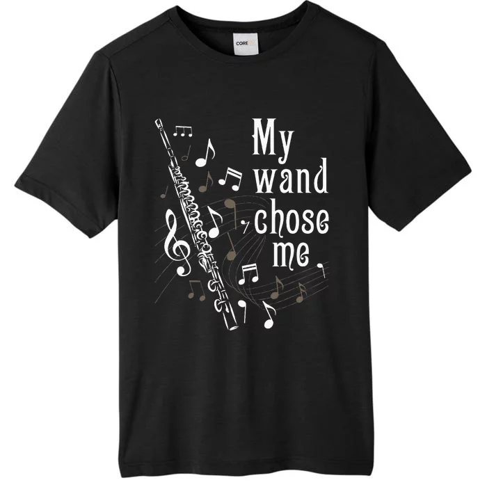 My Wand Chose Me Flute Player Flutist Marching Band Music ChromaSoft Performance T-Shirt