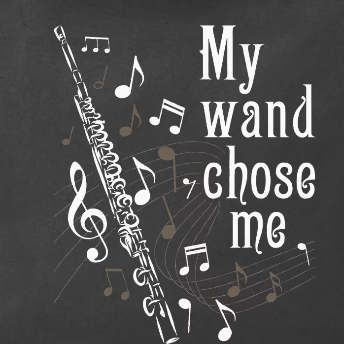 My Wand Chose Me Flute Player Flutist Marching Band Music Zip Tote Bag