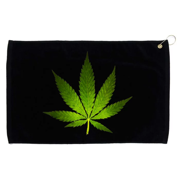 Majestic Weed Cannabis Plant Leaf Silhouette Grommeted Golf Towel