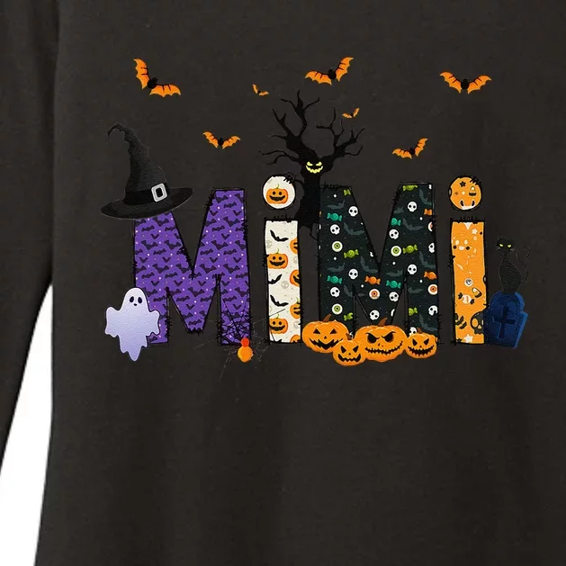 Mimi Witch Cute Grandma Mimi Halloween Costume Funny Womens CVC Long Sleeve Shirt