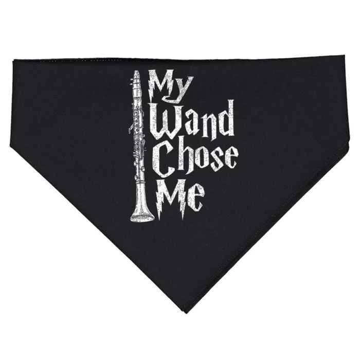 My Wand Chose Me Clarinet Player Clarinetist Music Lover USA-Made Doggie Bandana