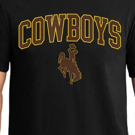 Mens Wyoming Cowboys Apparel Cowboys Arch & Logo Pajama Set