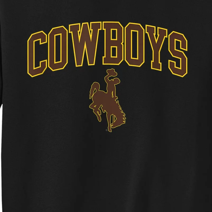 Mens Wyoming Cowboys Apparel Cowboys Arch & Logo Tall Sweatshirt