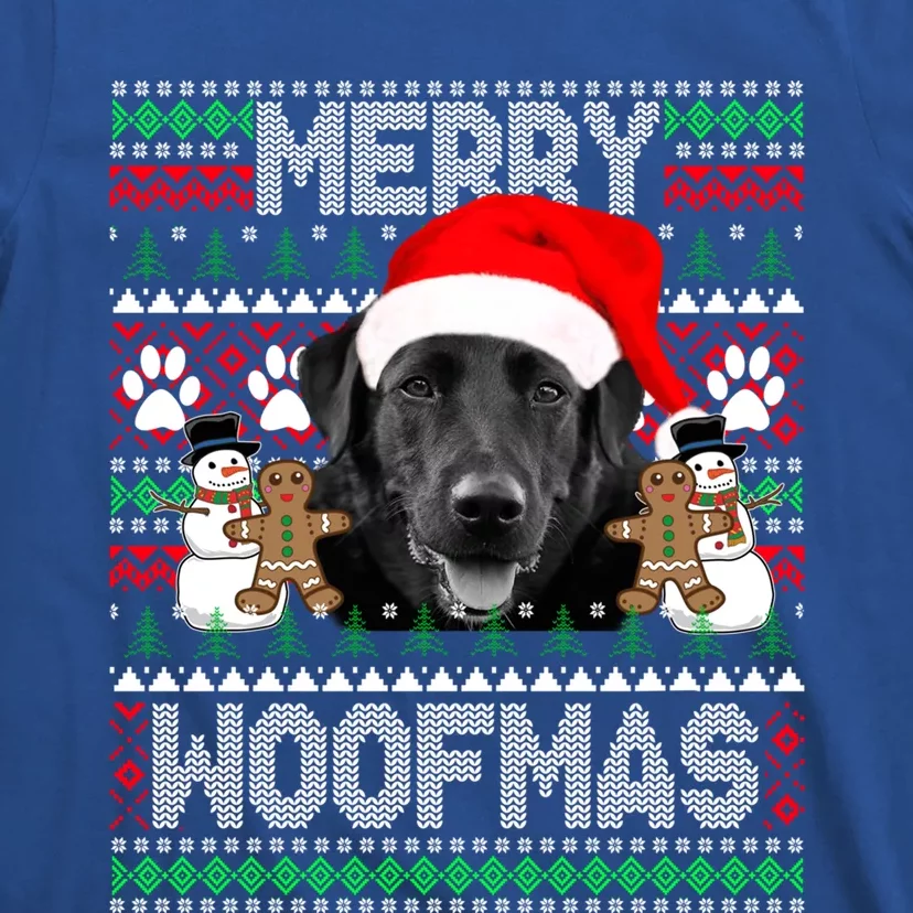 Merry Woofmas Cute Black Labrador Dog Ugly Sweater Great Gift T-Shirt