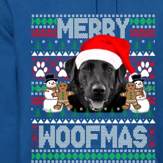 Merry Woofmas Cute Black Labrador Dog Ugly Sweater Great Gift Premium Hoodie