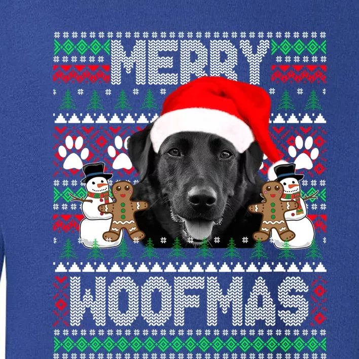 Merry Woofmas Cute Black Labrador Dog Ugly Sweater Great Gift Toddler Sweatshirt