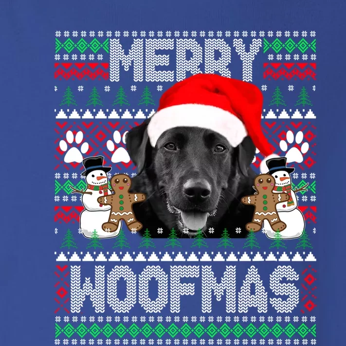 Merry Woofmas Cute Black Labrador Dog Ugly Sweater Great Gift Toddler Long Sleeve Shirt