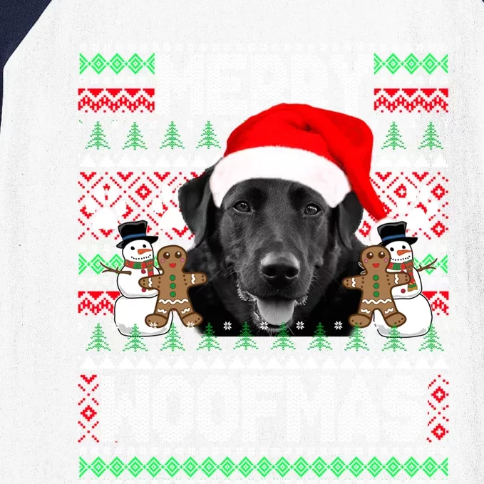 Merry Woofmas Cute Black Labrador Dog Ugly Sweater Great Gift Baseball Sleeve Shirt