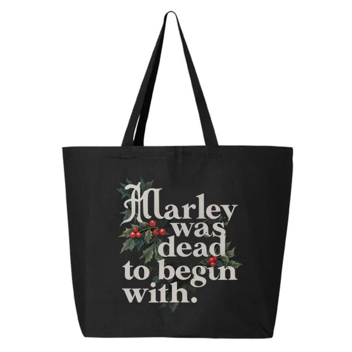 Marley Was Dead To Begin With Funny Novelty 25L Jumbo Tote