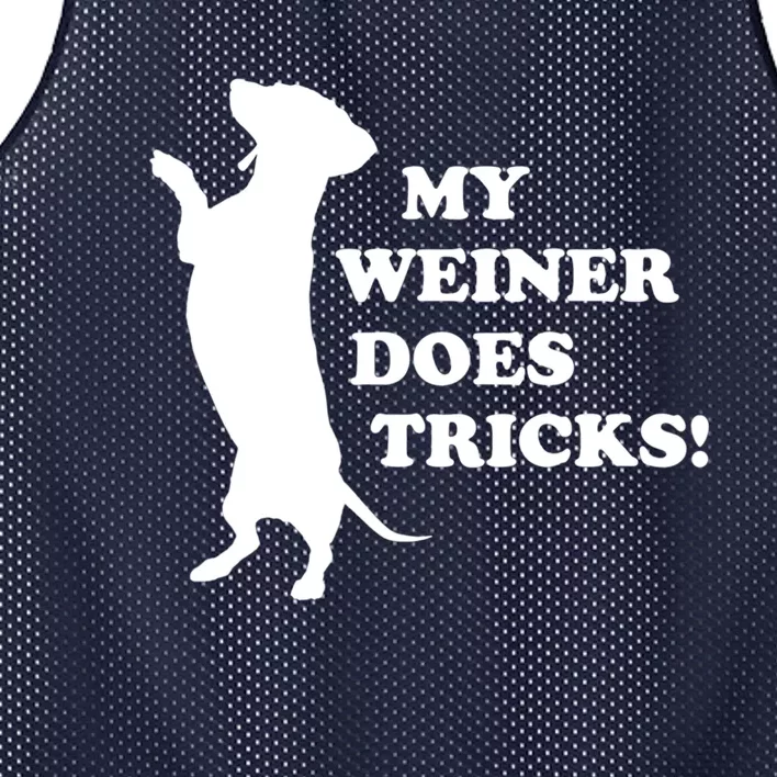 My Weiner Does Tricks Funny Dachshund Gift Mesh Reversible Basketball Jersey Tank