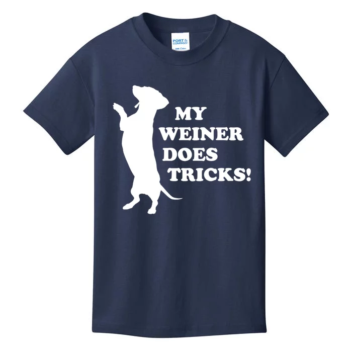 My Weiner Does Tricks Funny Dachshund Gift Kids T-Shirt