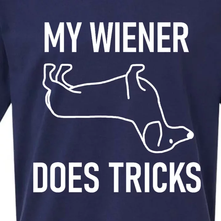 My Wiener Does Tricks Funny Dachshund Gift Sueded Cloud Jersey T-Shirt