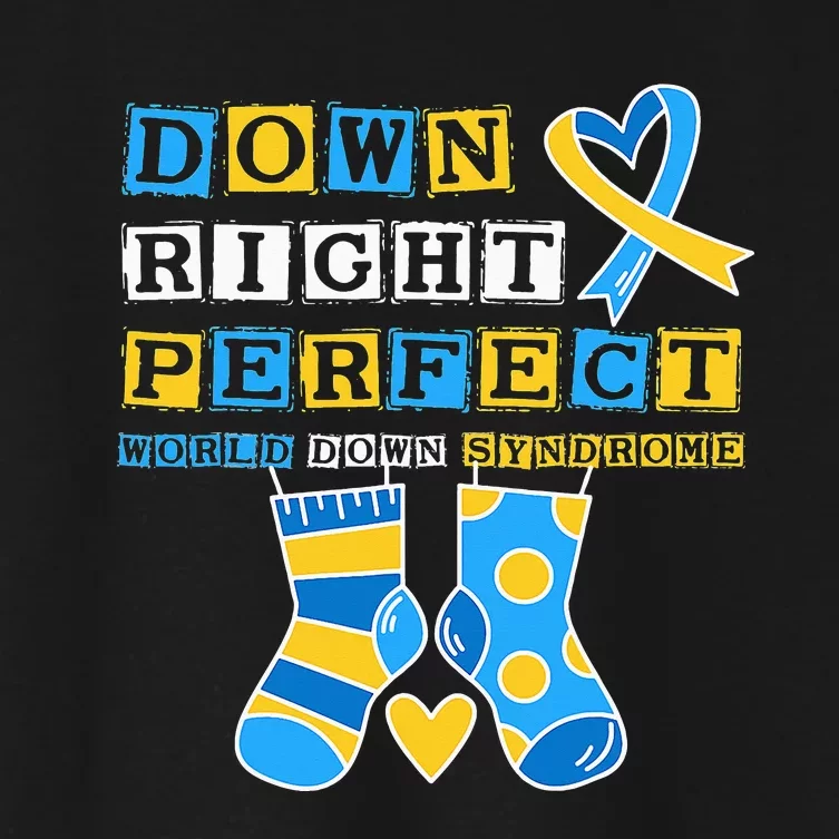 March World Down Syndrome Day Awareness Socks Women's Crop Top Tee