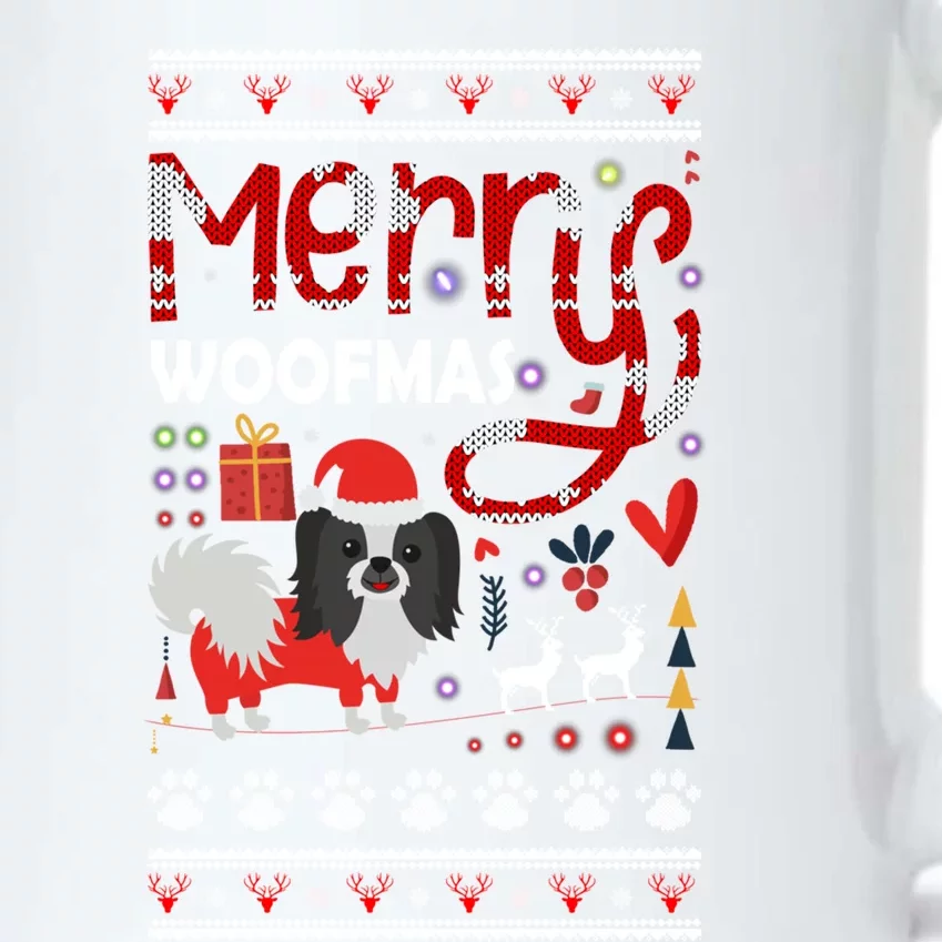 Merry Woofmas Dog Lover Ugly Sweater Funny Gift Black Color Changing Mug