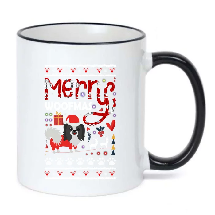 Merry Woofmas Dog Lover Ugly Sweater Funny Gift Black Color Changing Mug