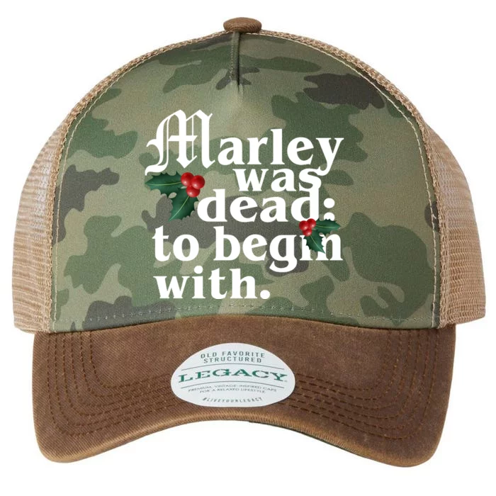 Marley Was Dead To Begin With Mistletoe Christmas Legacy Tie Dye Trucker Hat