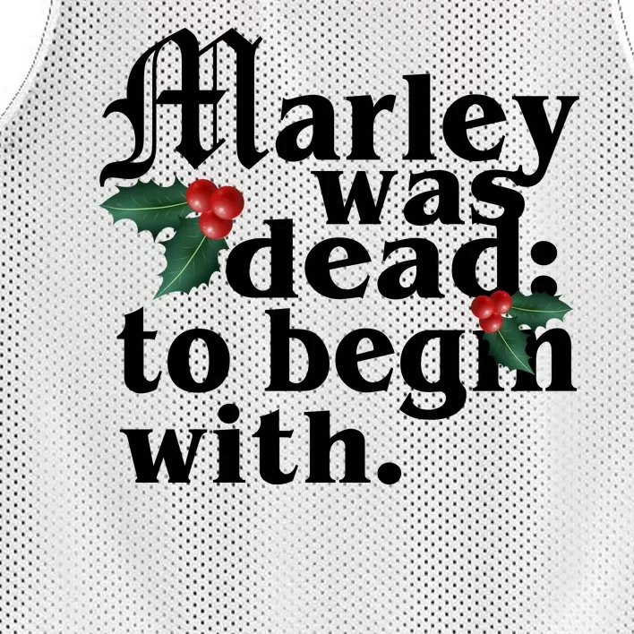 Marley Was Dead To Begin With Mistletoe Christmas Mesh Reversible Basketball Jersey Tank