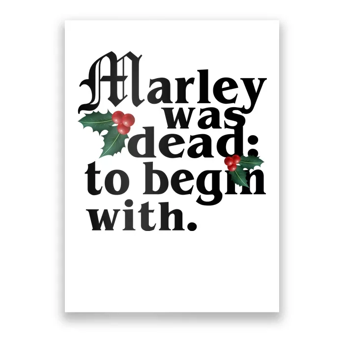 Marley Was Dead To Begin With Mistletoe Christmas Poster