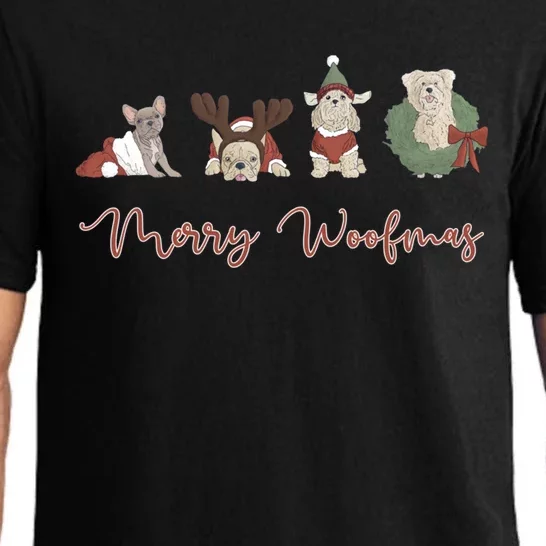 Merry Woofmas Dog Lover Xmas Christmas Gift Pajama Set