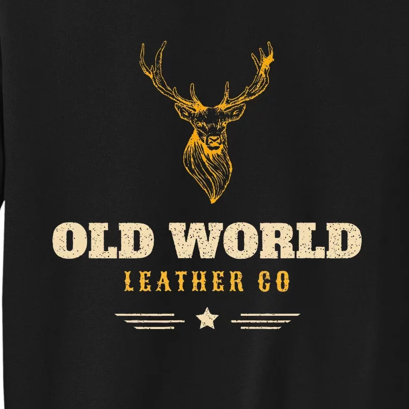 Monster Whitetail Deer Old World Leather Sweatshirt