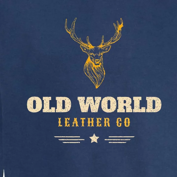 Monster Whitetail Deer Old World Leather Garment-Dyed Sweatshirt