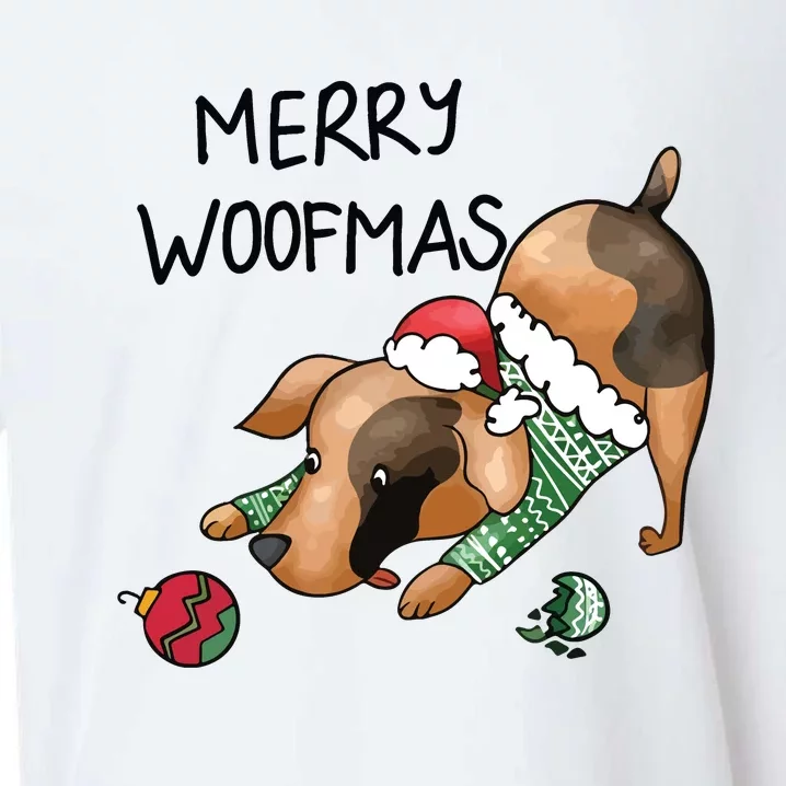 Merry Woofmas Dog Christmas Sueded Cloud Jersey T-Shirt