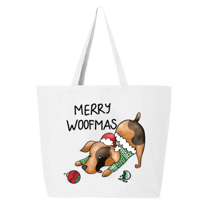 Merry Woofmas Dog Christmas 25L Jumbo Tote